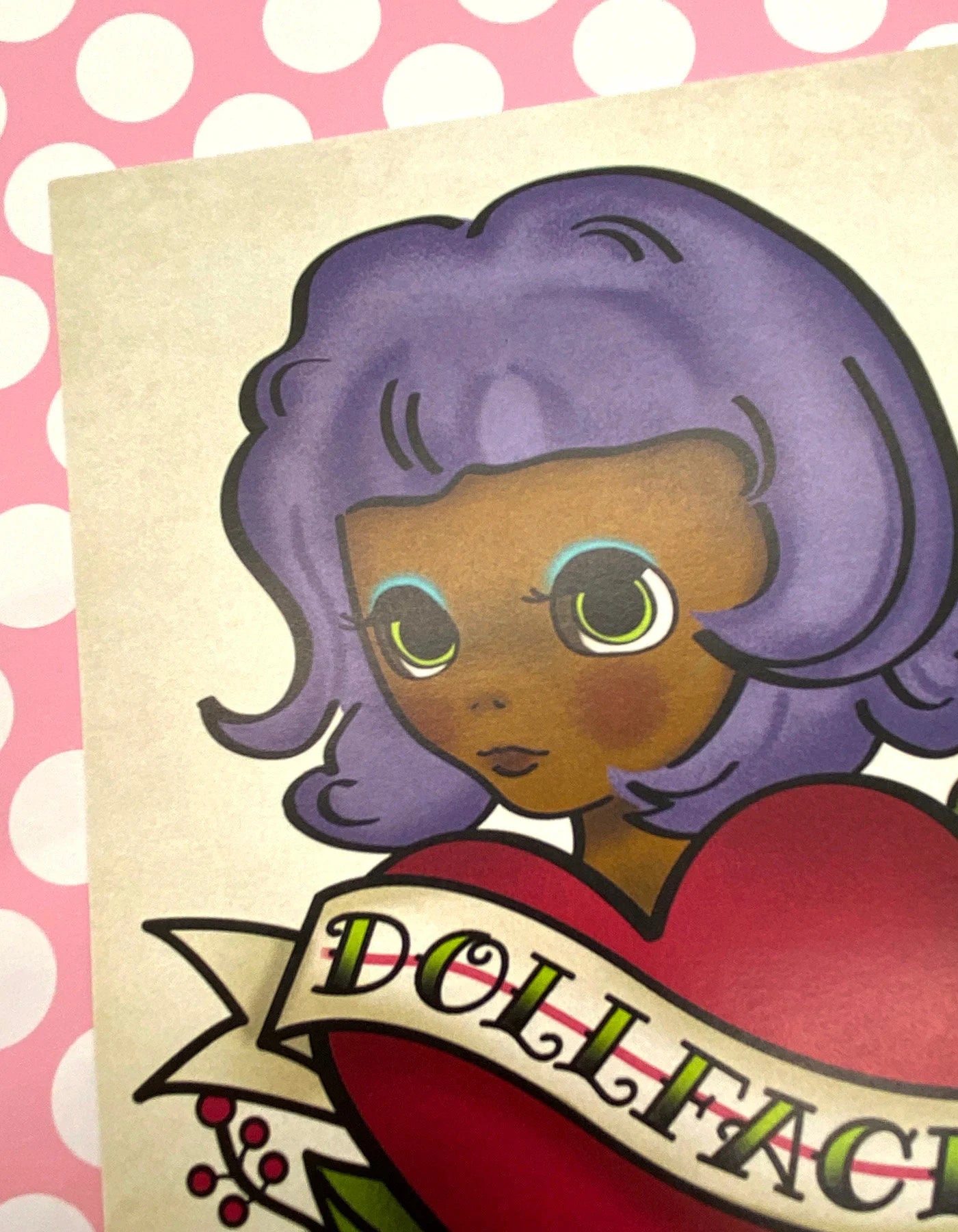Dollface (Purple Hair) 5x7 Art Print