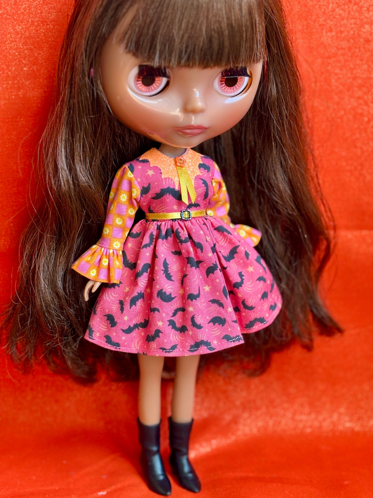 You Drive Me Batty Bat Collar Ruffle Sleeve Dress