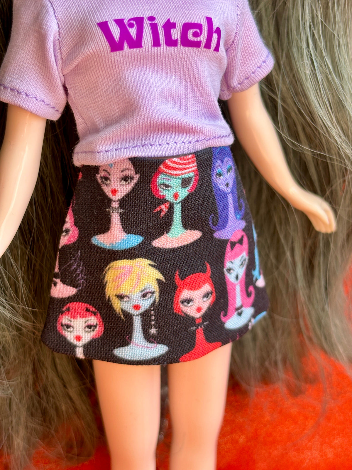 Spooky Babes Mod Mini Skirt
