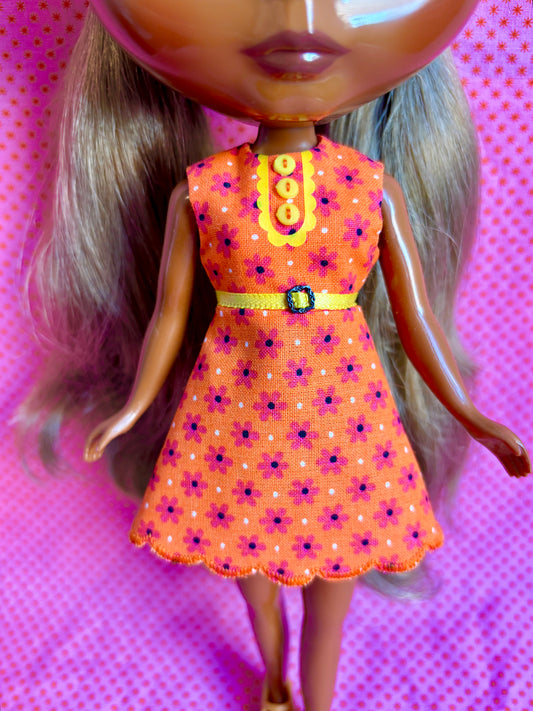 Multi Pixel Granny Dress & Cape Set