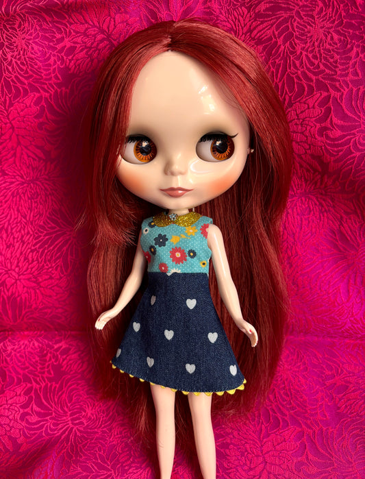 SAMPLE SALE Hearts n' Flowers 60s Style Mod Dress