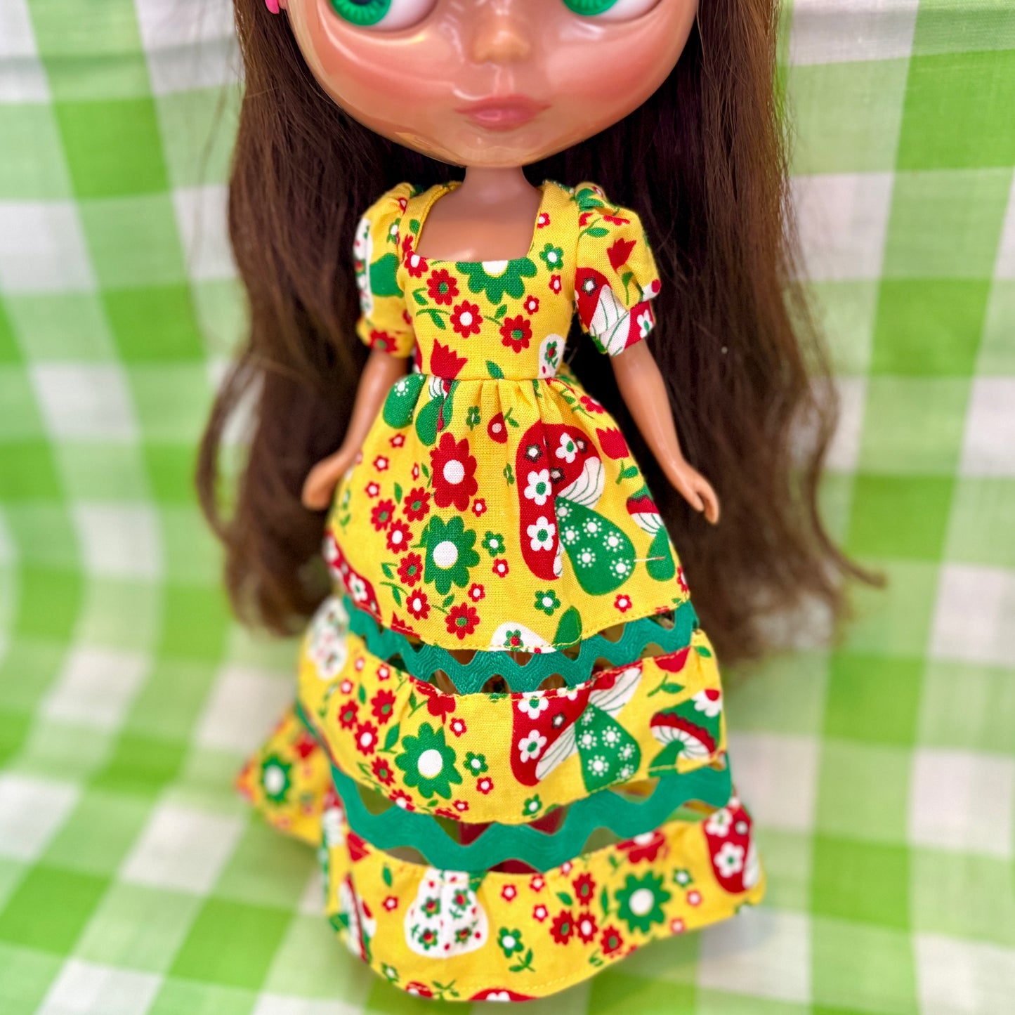 Love You So Mush Yellow Ric-Rac Maxi Dress
