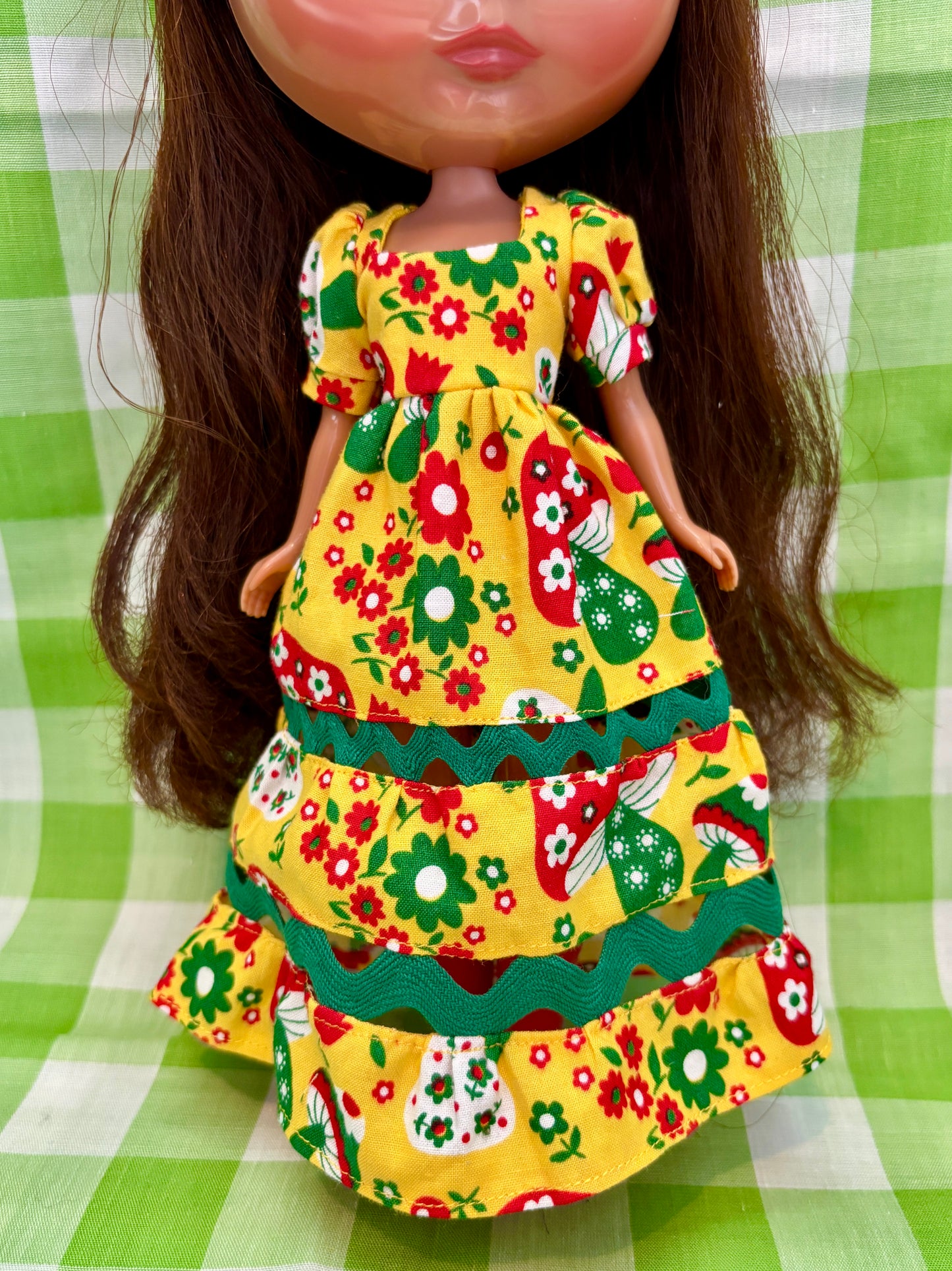 Love You So Mush Yellow Ric-Rac Maxi Dress