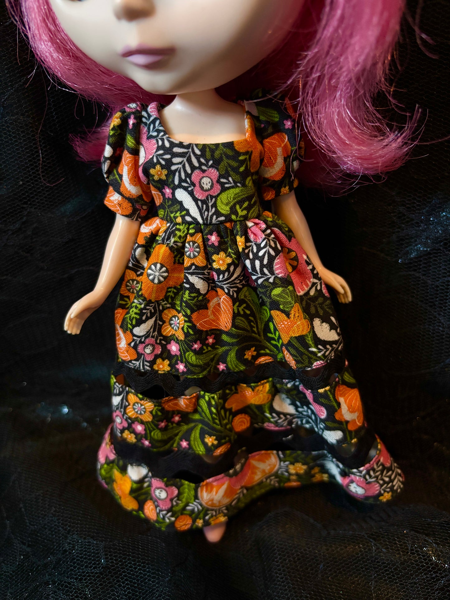 Dark Garden Ric-Rac Maxi Dress