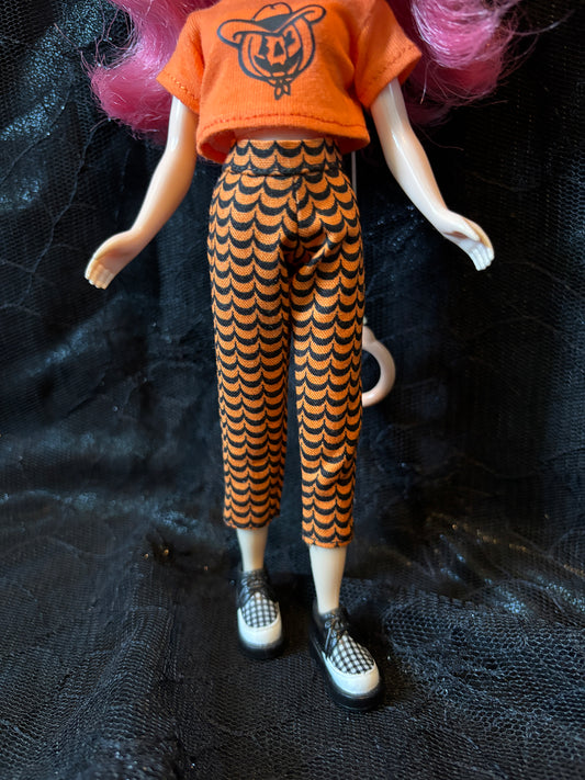 Spooky Spirit Orange Beatnik Baby Pants