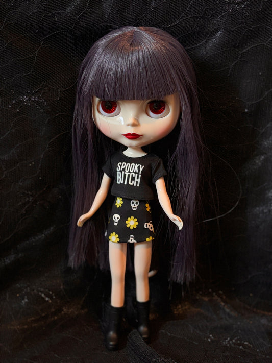 Skull in the Garden Mod Mini Skirt