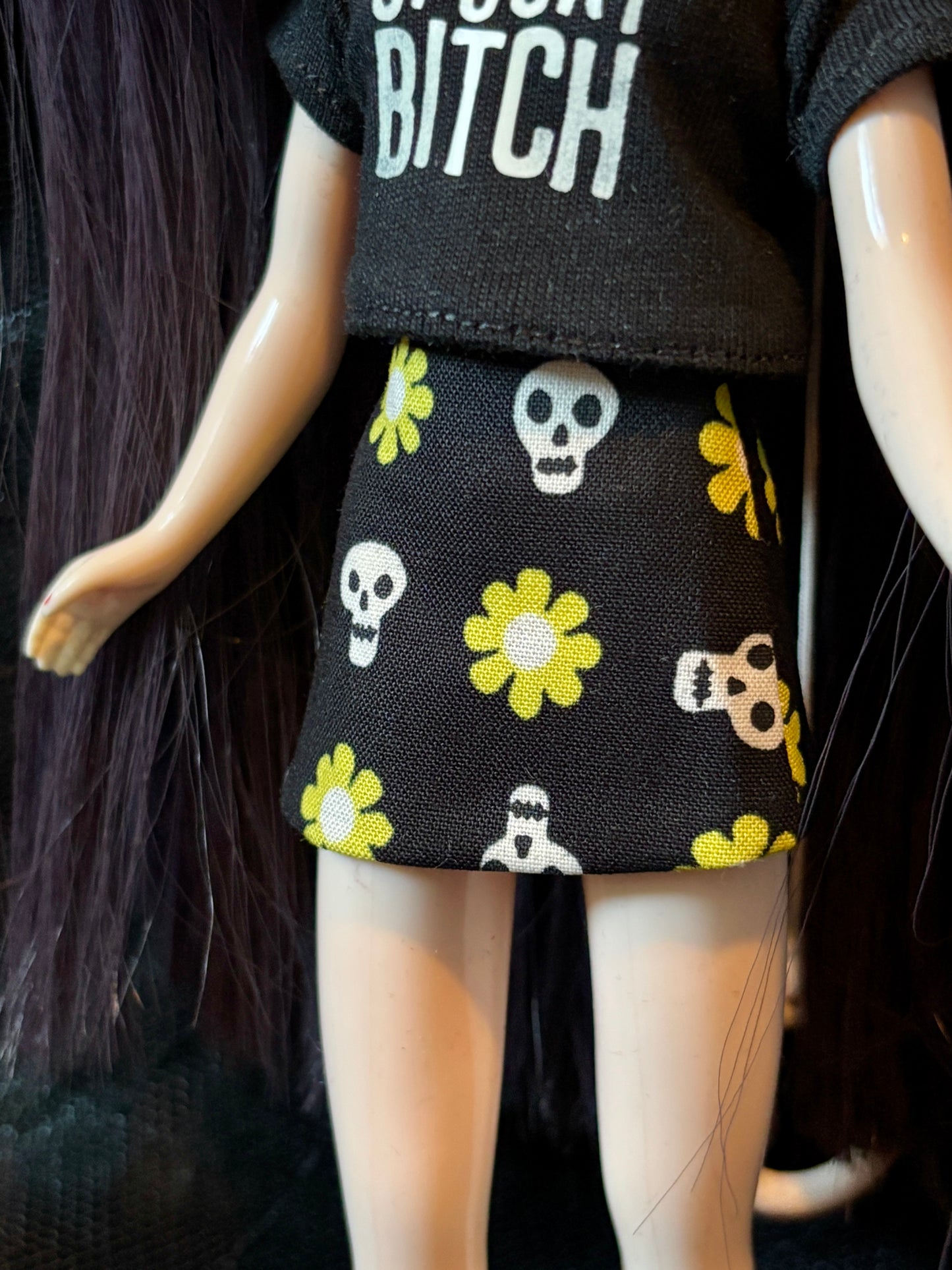 Skull in the Garden Mod Mini Skirt