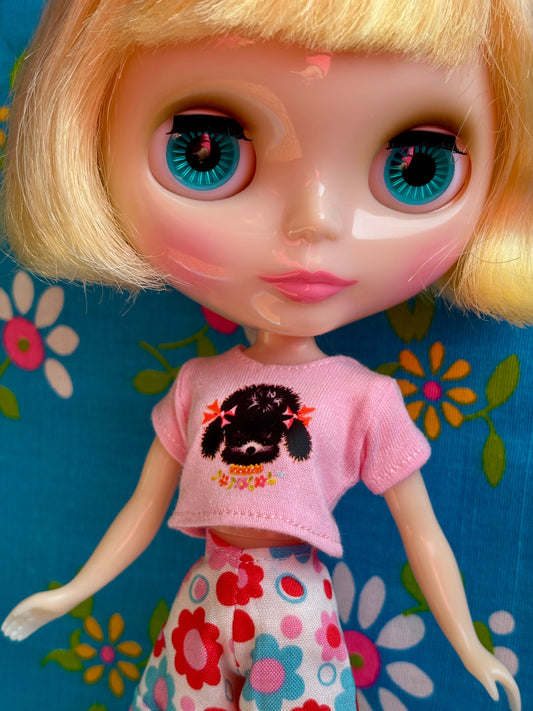 Poodle Cutie Crop Tee for Blythe