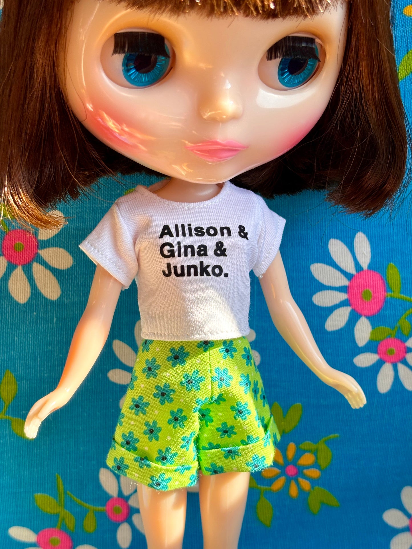Green Lazy Daisy Cuffed Cutie Shorts