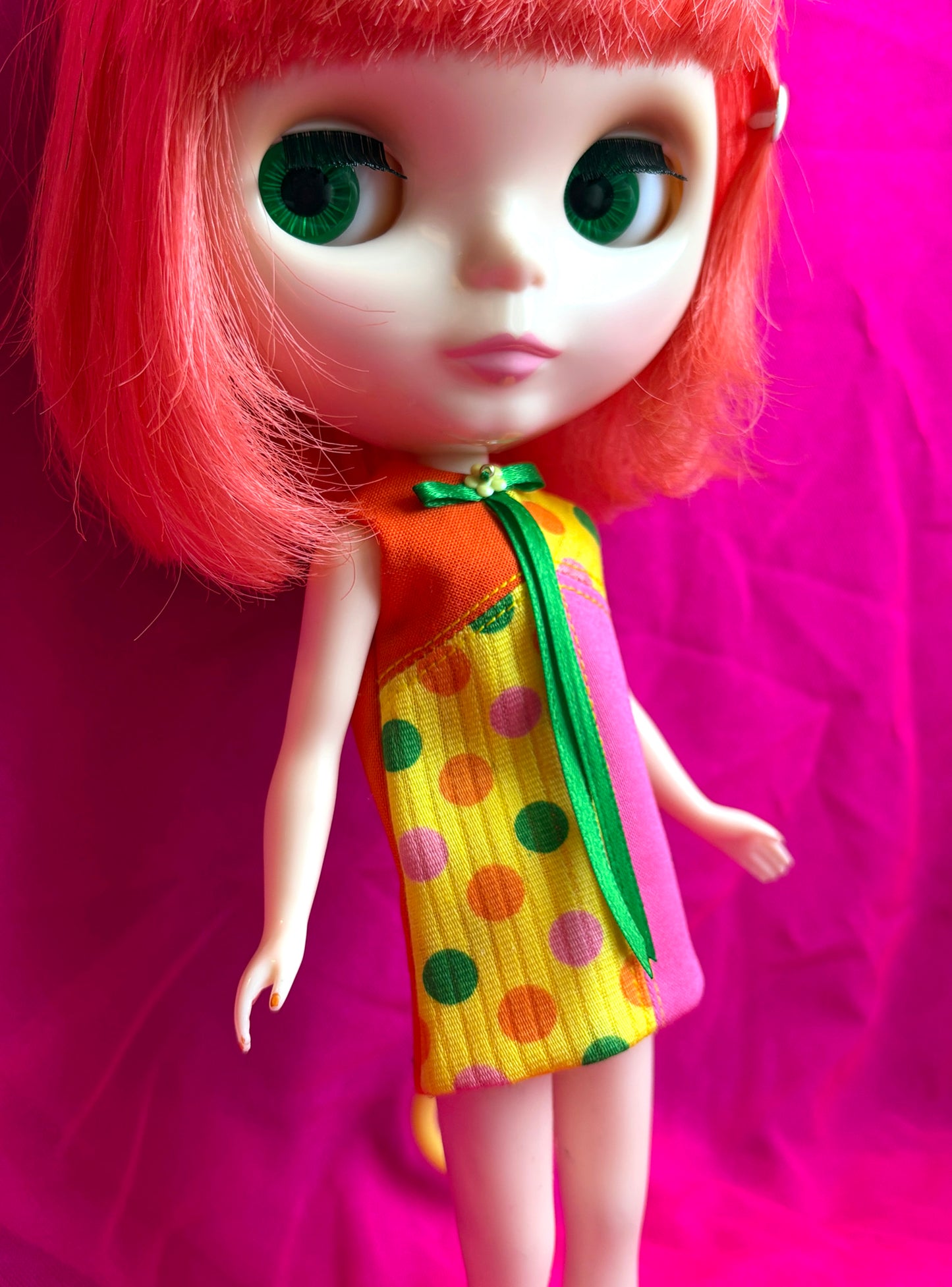 Circus Dots Color Block Mod Shift Mini Dress