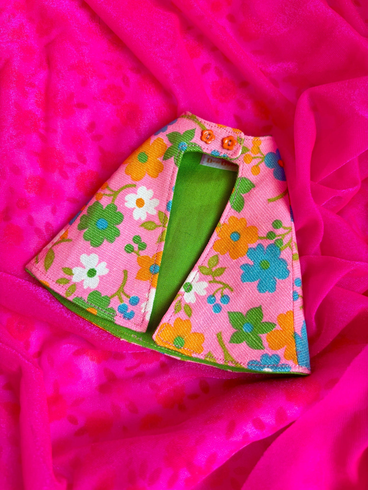 Pinky Promise Mod Vintage Dress & Cape Set