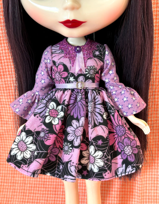 SAMPLE SALE Bats in the Belfry Ruffle Sleeve Dress