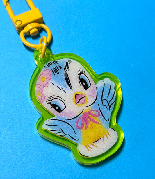 Bluebird Cutie Acrylic Bag Charm