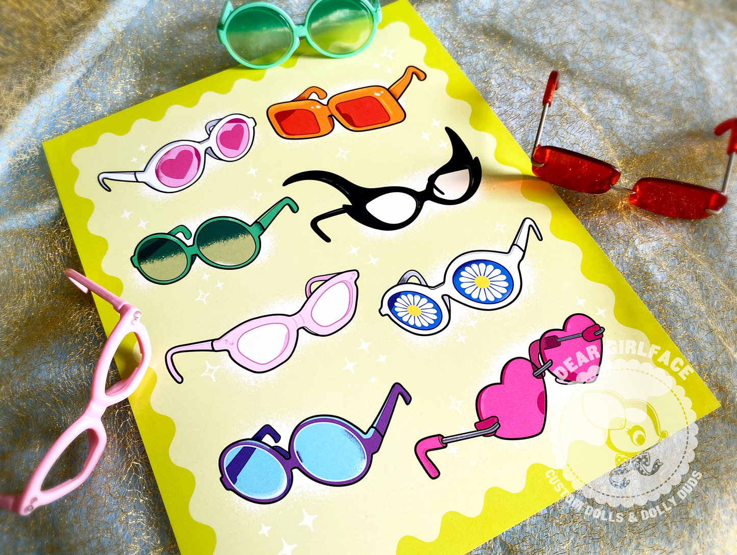 Shady Lady Glasses Blythe Inspired 8x10 Art Print