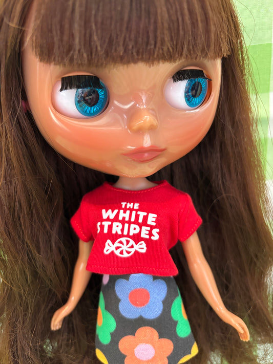 Sugar Never Tasted So Good Red Crop Tee for Blythe