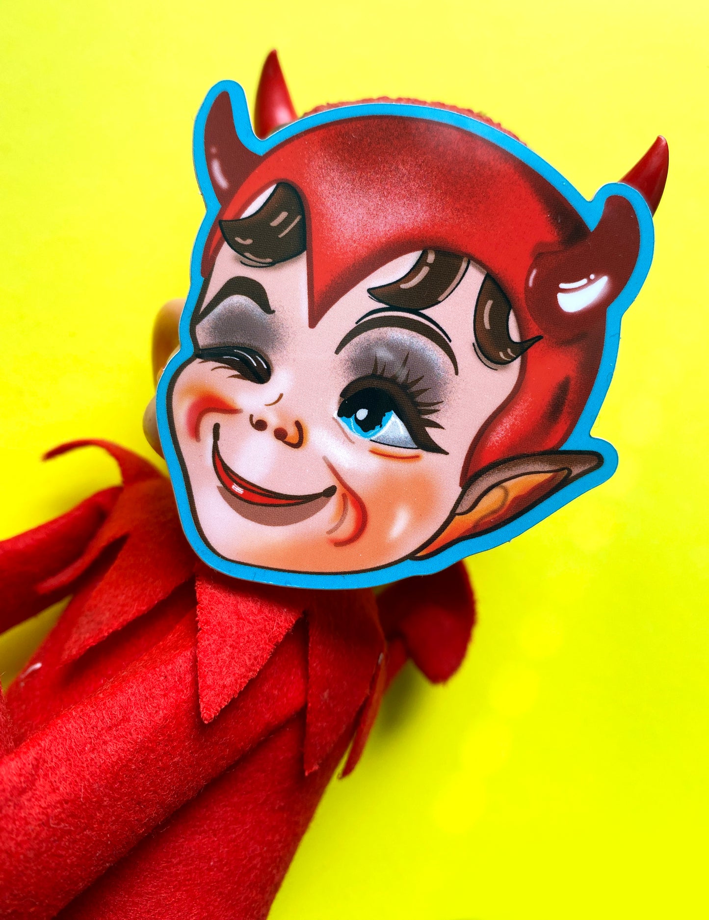 Lil' Devil Head Vinyl Sticker
