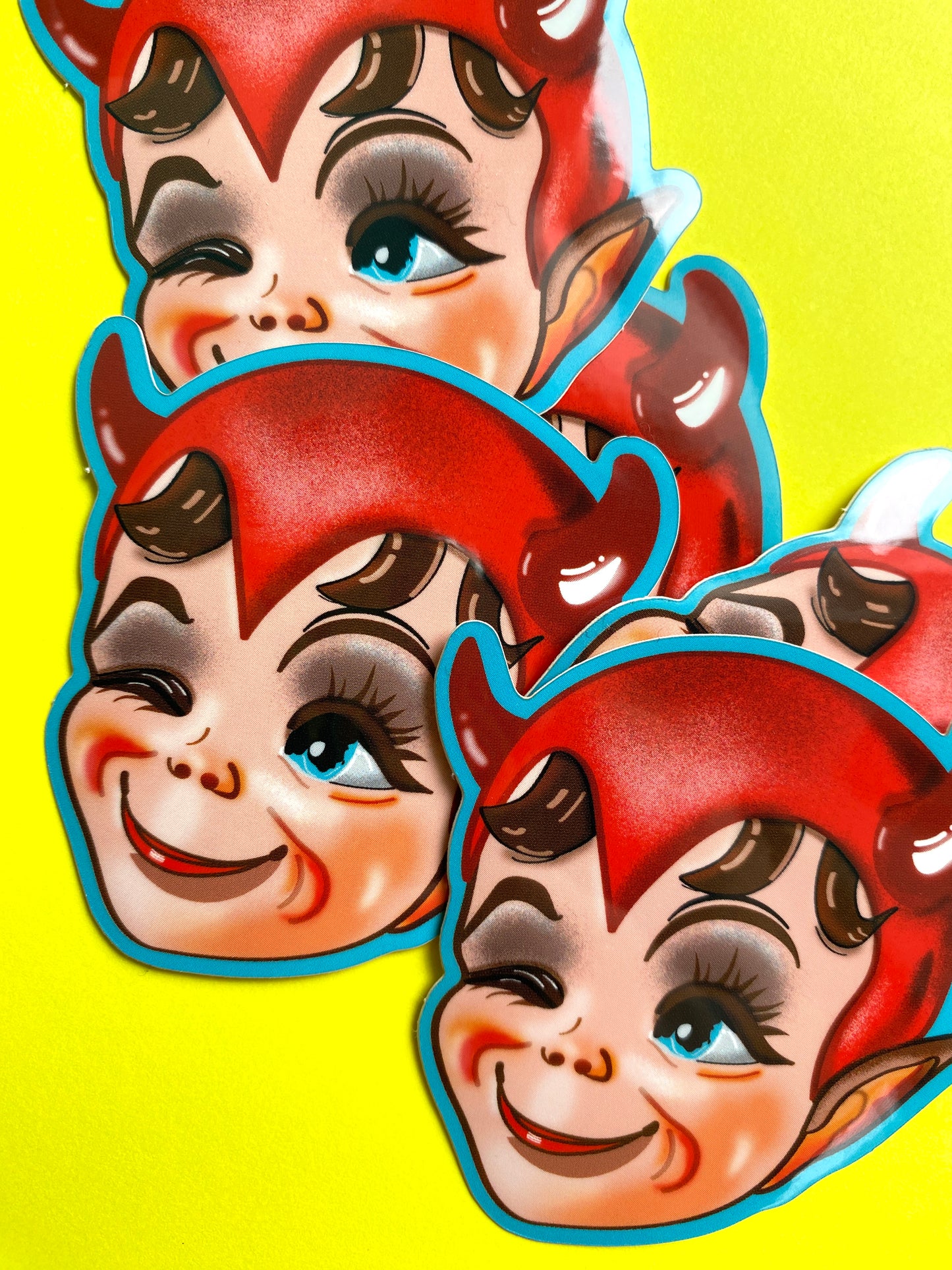 Lil' Devil Head Vinyl Sticker