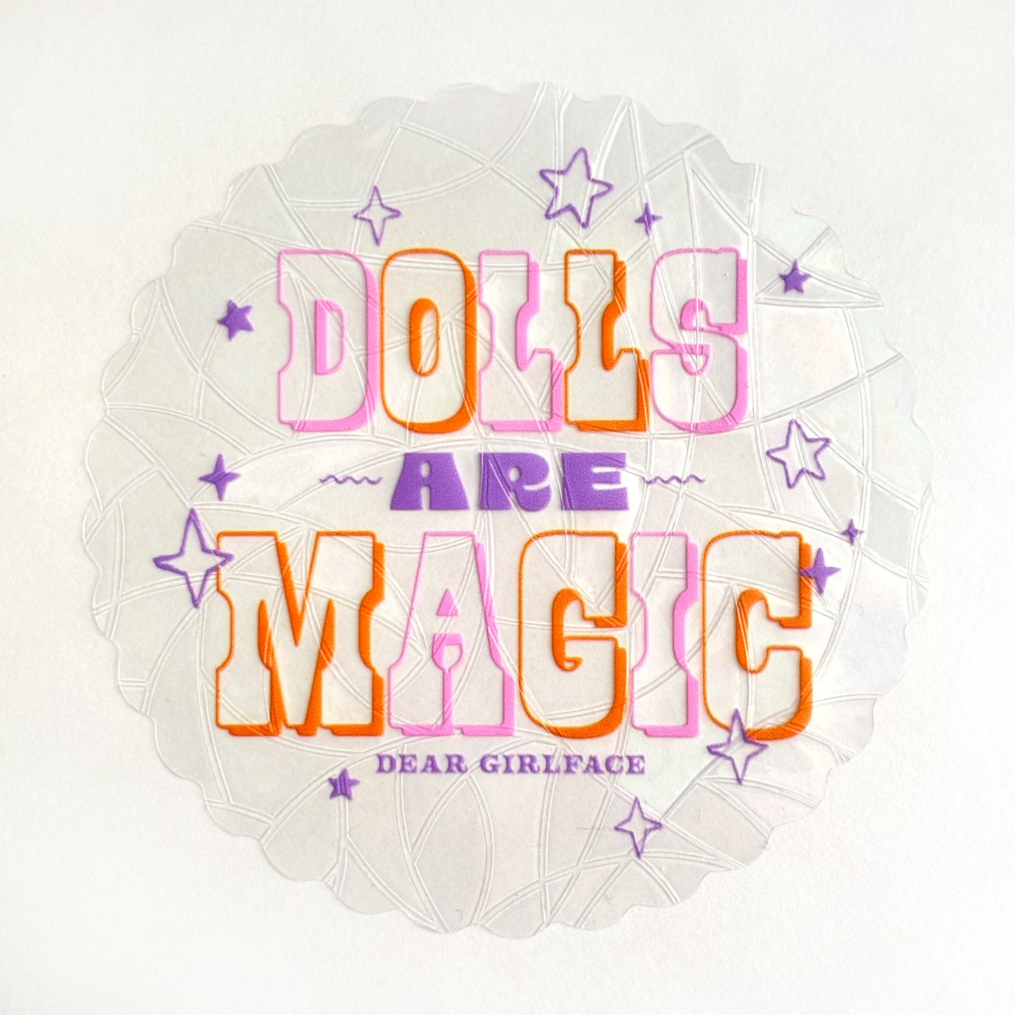 Dolls Are Magic Rainbow Suncatcher Decal