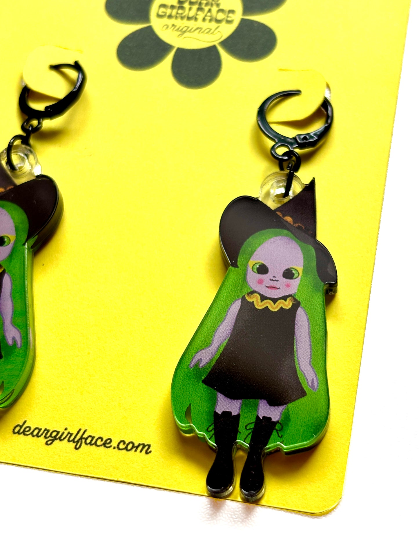 Emerald The Enchanting Witch Acrylic Earrings