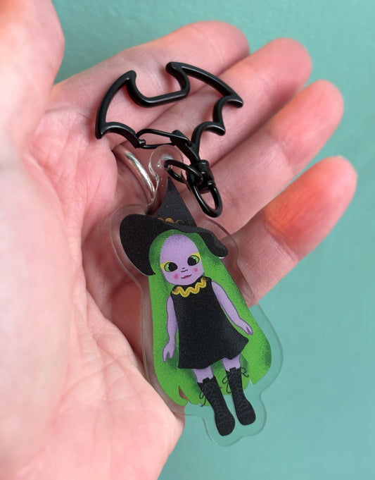 Emerald The Enchanted Witch Doll Acrylic Bag Charm