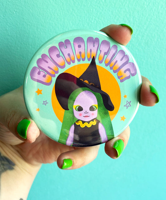 Enchanting Witch XL 3" Button or Magnet