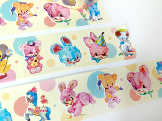 Fuzzy Friends Wide Washi Tape