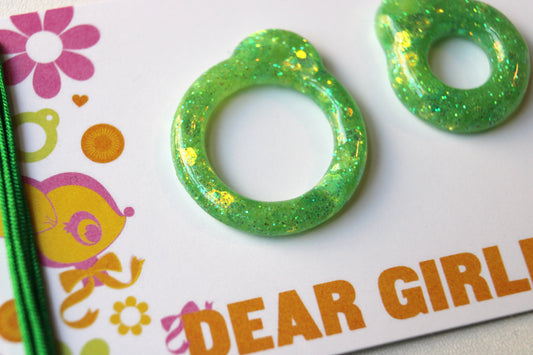 Goblin Sparkles / Resin Glitter Pull Ring Set