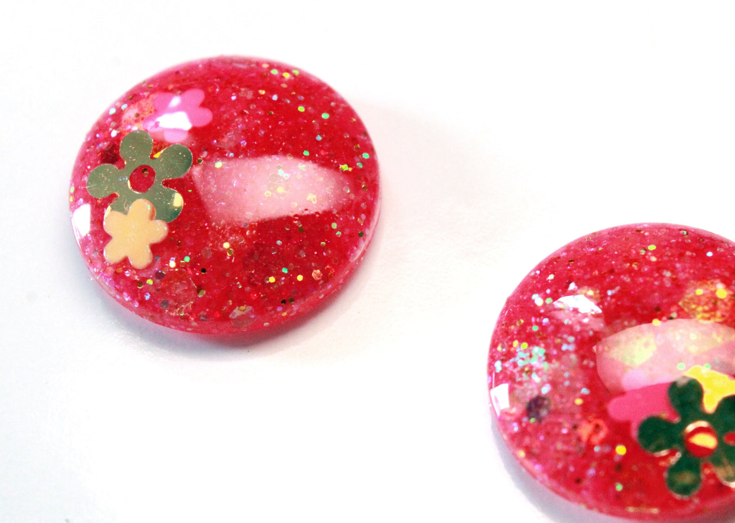 Tropical Punch / Glitter Resin Blythe Eye Chips