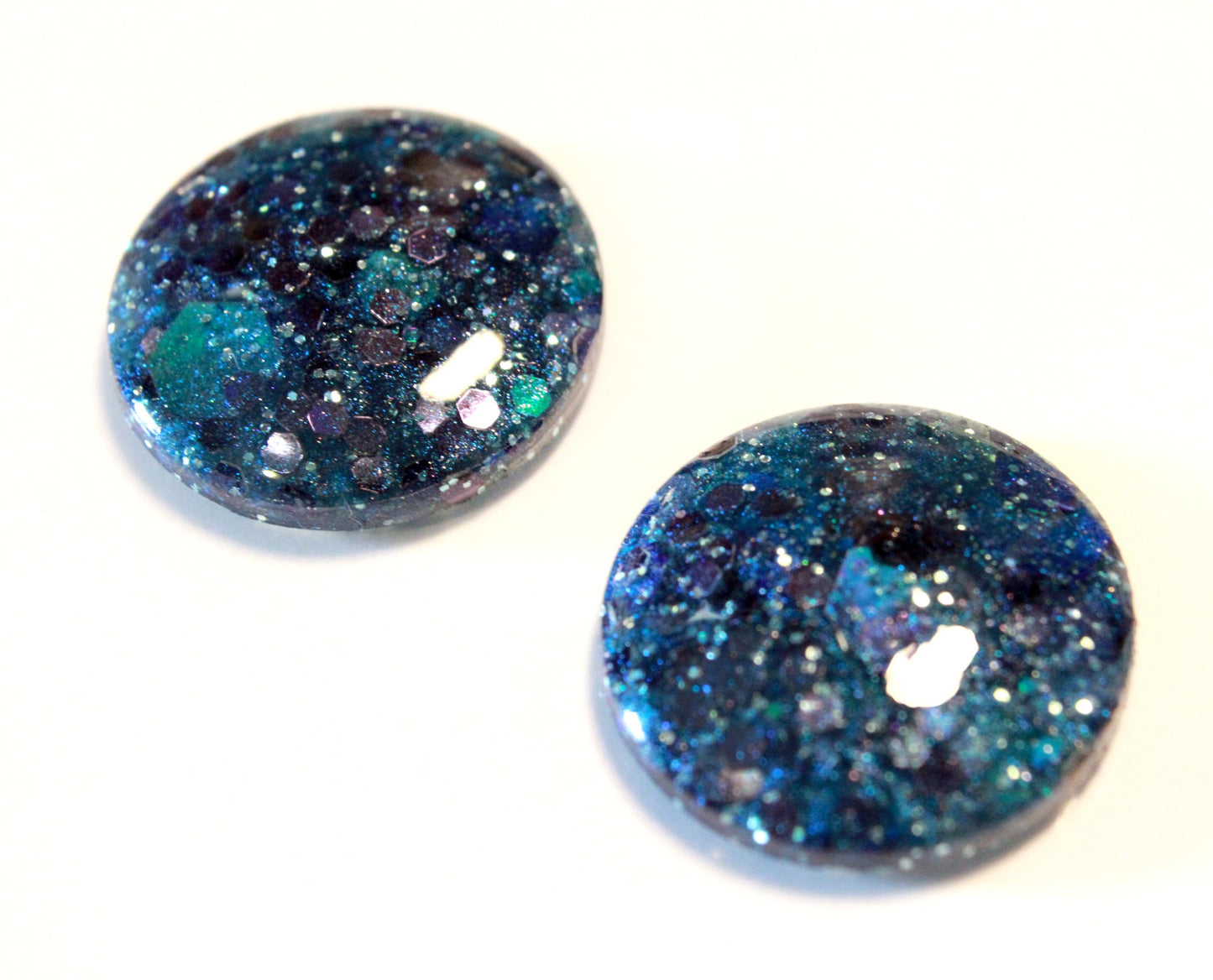 Deep Blue Sea / Glitter Resin Blythe Eye Chips