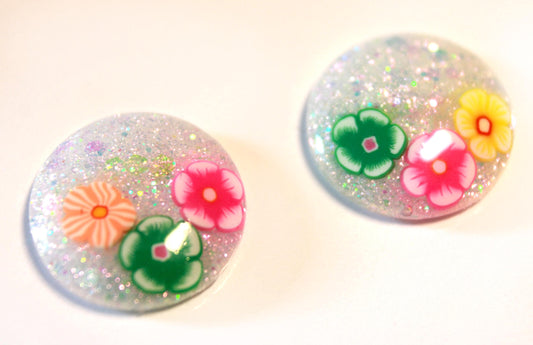 Positively De-Lei-tful / Flower Glitter Resin Blythe Eye Chips