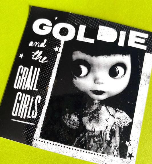 Goldie And The Grail Girls Vinyl Sticker