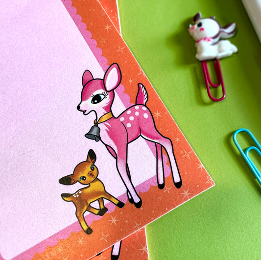 Kitsch Deer 4x6 Paper Notepad