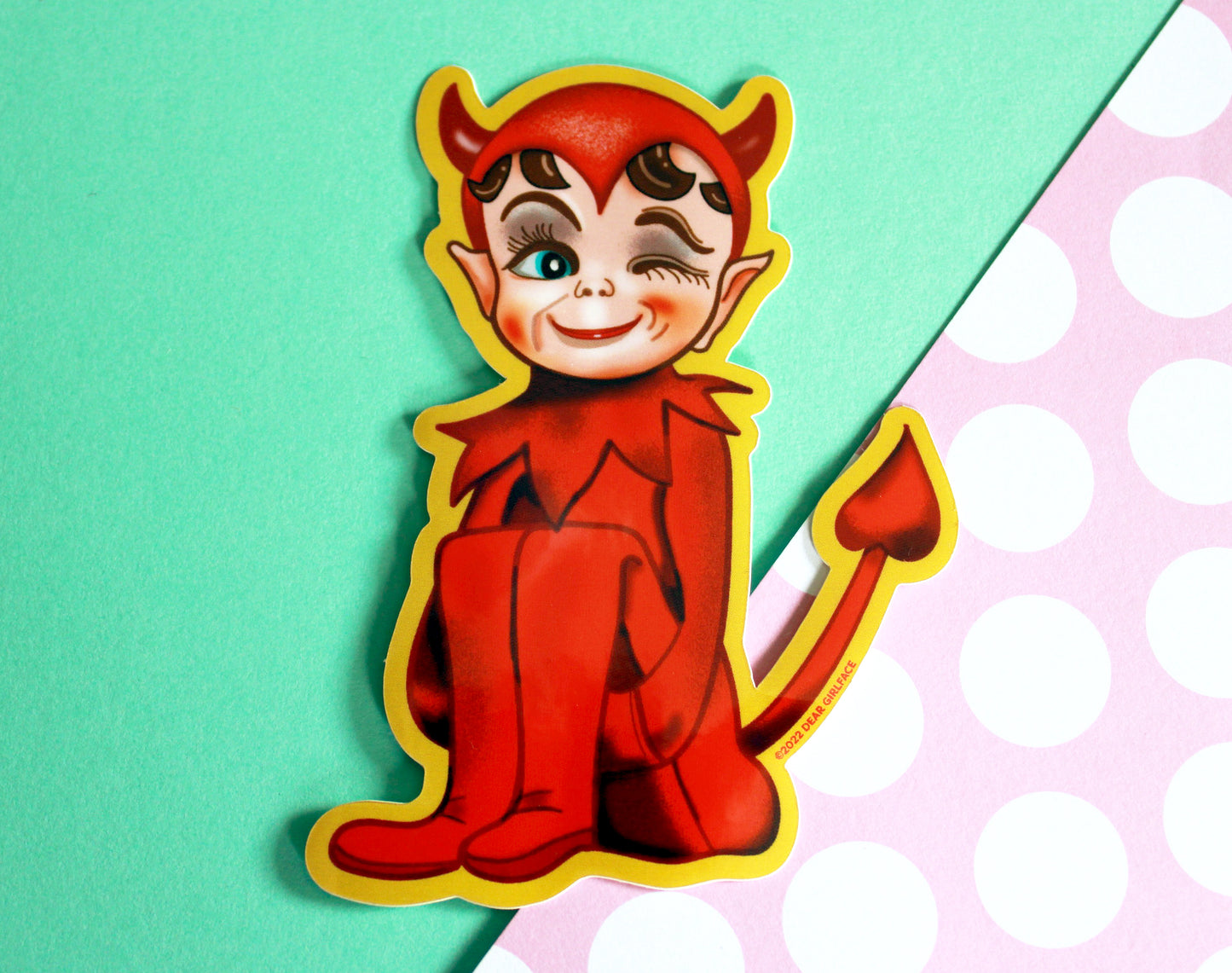 Lil' Kneehugger Devil Vinyl Sticker