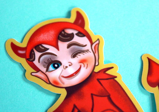 Lil' Kneehugger Devil Vinyl Sticker