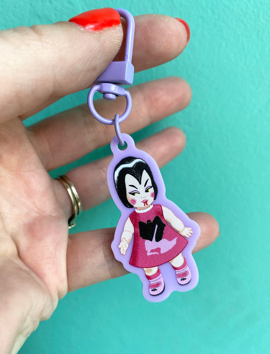 Lil' Vampy Doll Acrylic Bag Charm