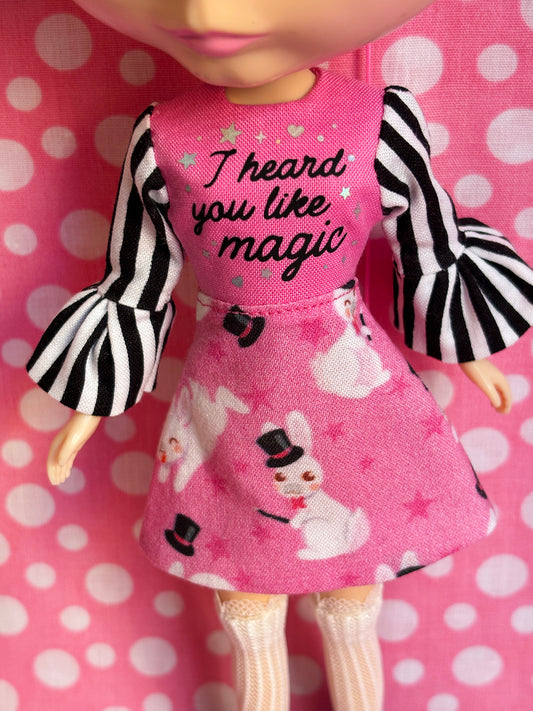 Heard You Like Magic Ruffle Sleeve Dress for Blythe