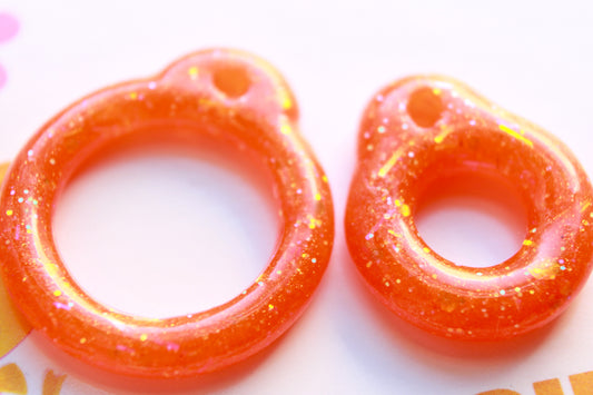 Orange You Glad / Resin Glitter Pull Ring Set