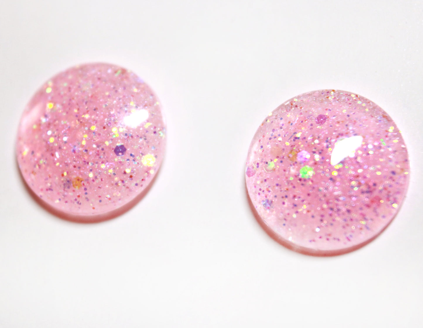 Pink Unicorn / Pink Glitter Resin Blythe Eye Chips