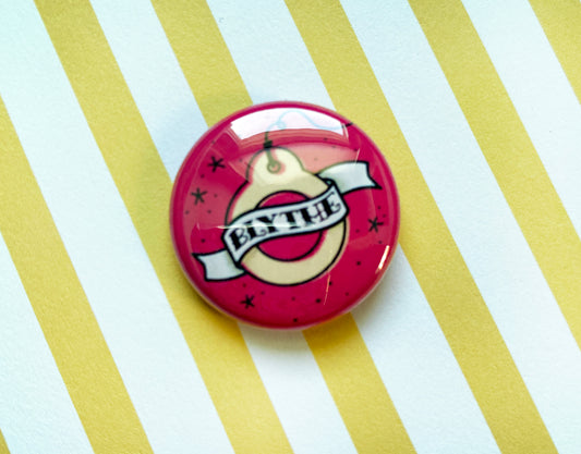 Pull Ring Tattoo 1" Pin