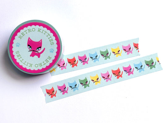 Retro Kitties Washi Tape
