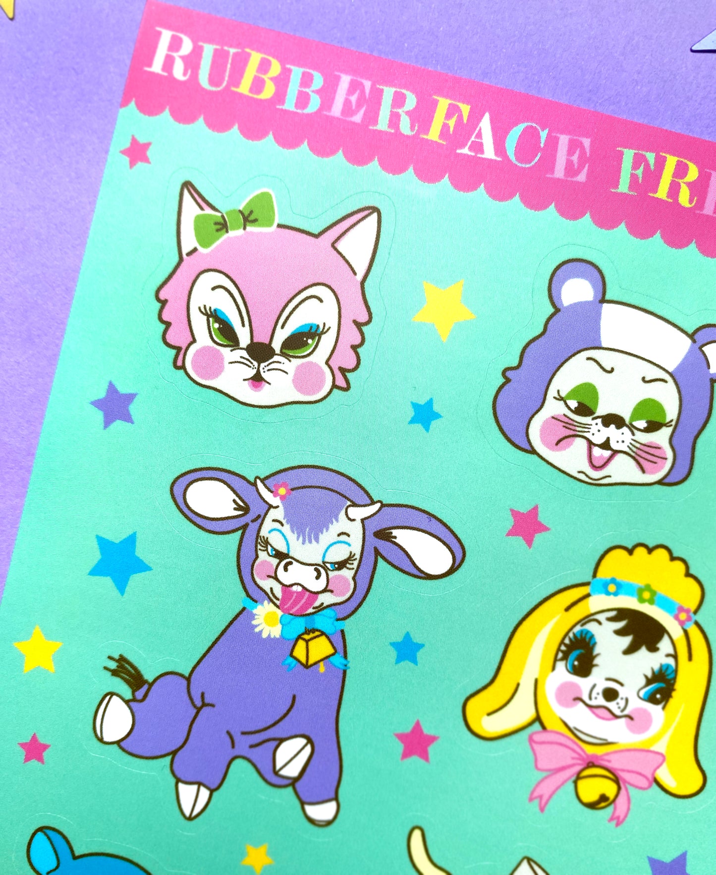 Rubberface Friends Sticker Sheet
