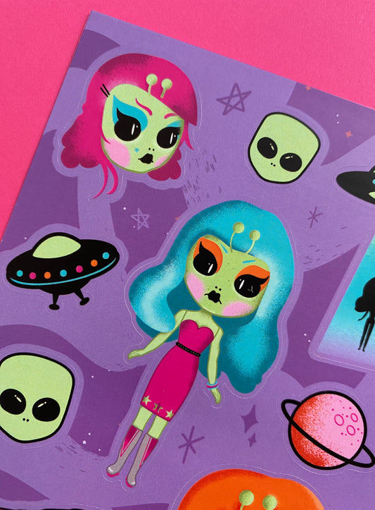 Space Babez Sticker Sheet