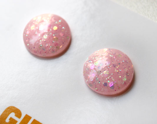 Strawberry Milk / Pink Glitter Resin Blythe Eye Chips