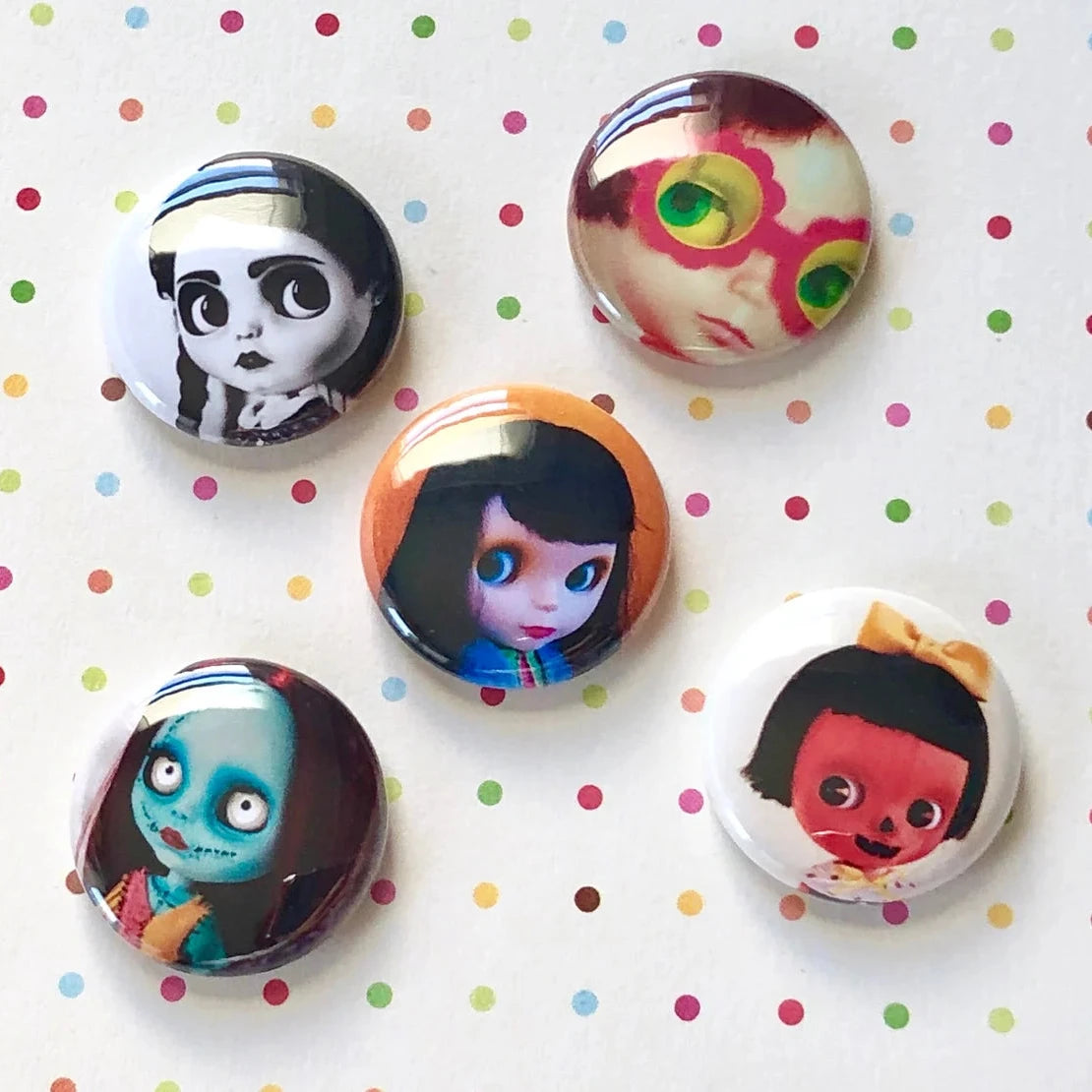 Dear Girlface Dolls 1" Pins / SERIES 1