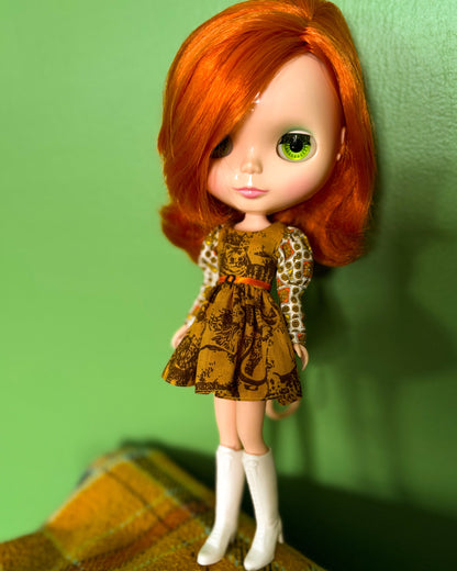 Cat Cafe Date Long Sleeve Dress