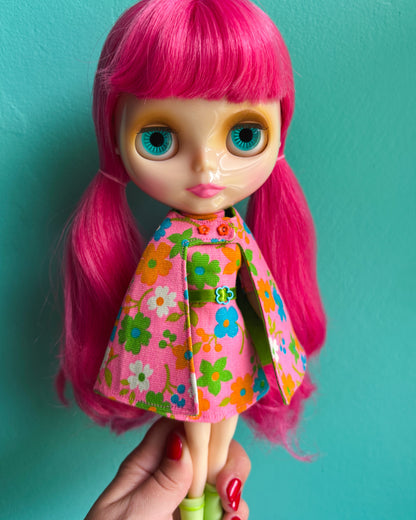 Pinky Promise Mod Vintage Dress & Cape Set