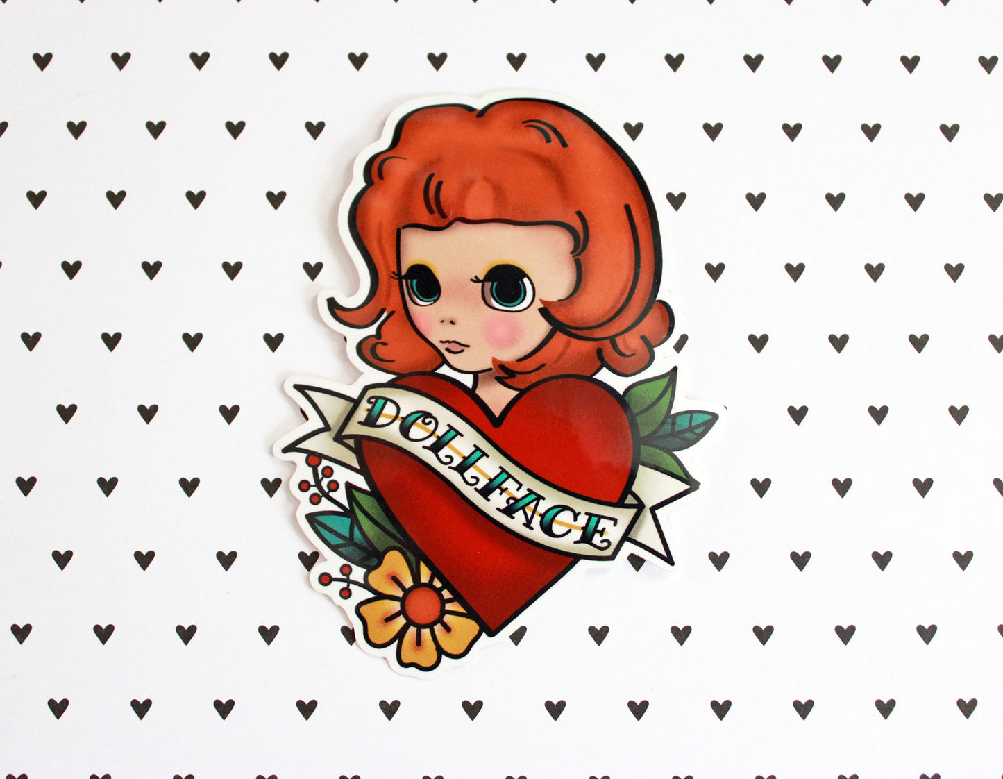 Dollface Tattoo Die Cut Vinyl Sticker