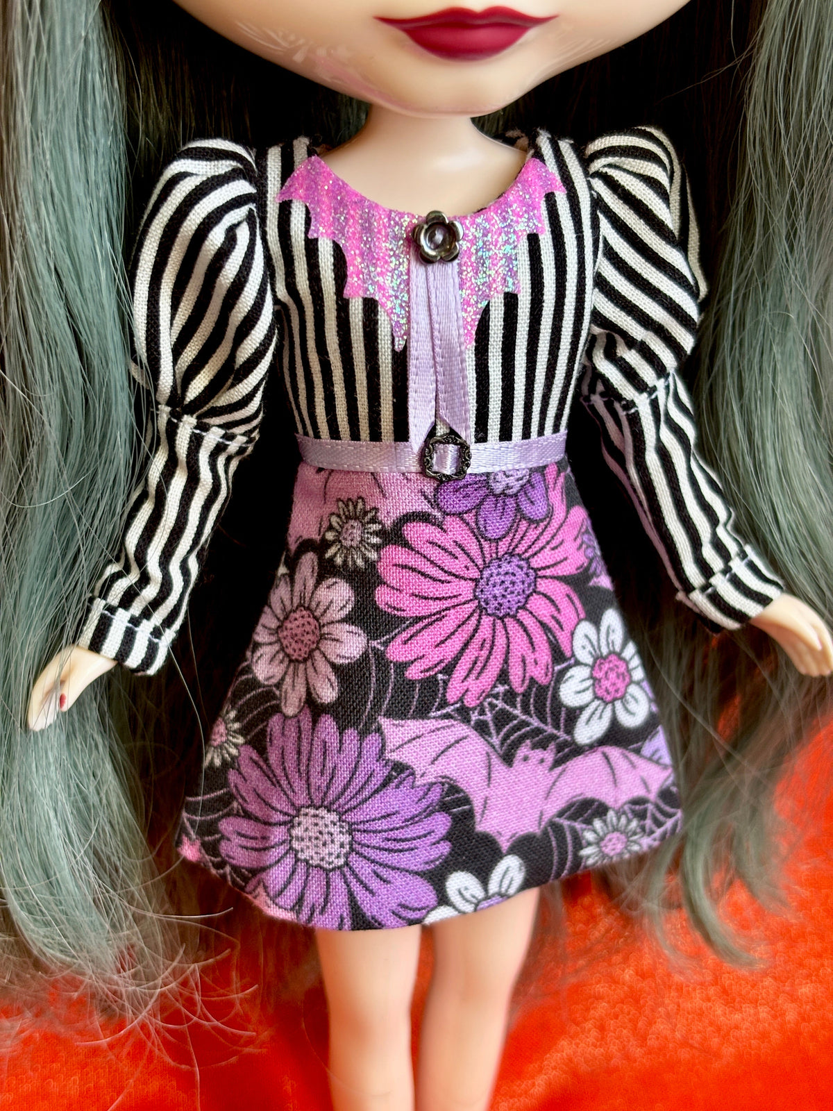 Bats in the Garden Bat Collar Long Sleeve Mini Dress