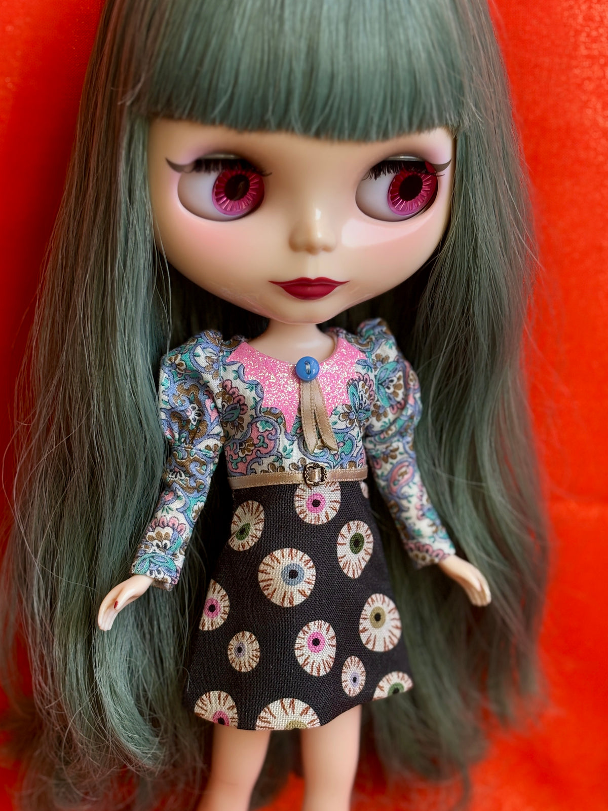 Eye Candy Bat Collar Long Sleeve Mini Dress