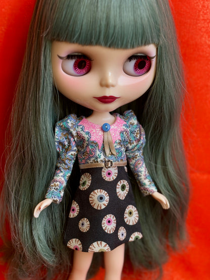 Eye Candy Bat Collar Long Sleeve Mini Dress